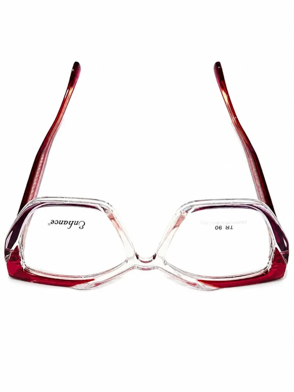 Enhance EN4488 Red Crystal 54-17-150 Eyeglass Frames